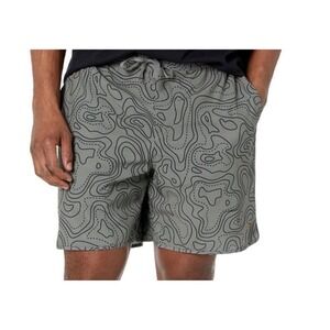 Bass Outdoor Shorts XXL Topo‎ Map Print Gray Hiking Trail 7" NWT